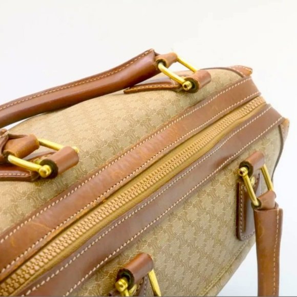 Authentic CELINE Macadam Canvas Hand Bag PVC Leather Beige 🔥made in Ital… - Picture 6 of 14